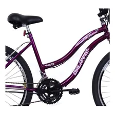 Bicicleta Feminina Aro 26 18 Machas Com Cesta Passeio Beach Cor Violeta Foto mini  3