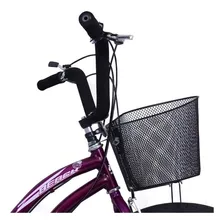 Bicicleta Feminina Aro 26 18 Machas Com Cesta Passeio Beach Cor Violeta Foto mini  2