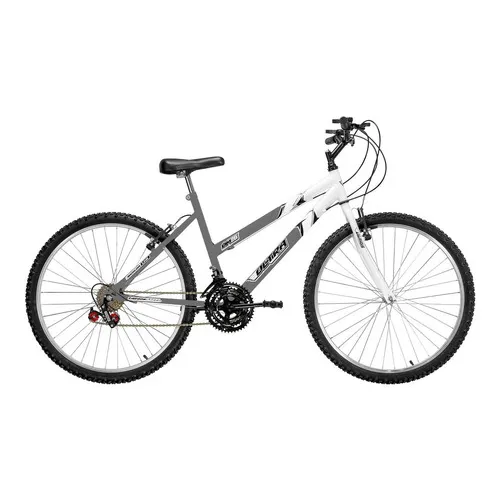 Bicicleta Feminina Aro 26 Ultra Bikes Bicolor 18 Marchas Cor Cinza - Branco Foto 1
