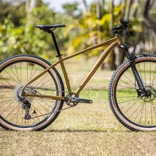 Bicicleta Groove Riff 12v Aro 29 Tamanho 17 Dourada Foto mini 3