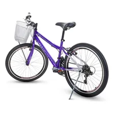 Bicicleta Houston 24 Windy Cestinha Aro Reforçado Cor Roxo Tamanho Do Quadro Único Foto mini  2