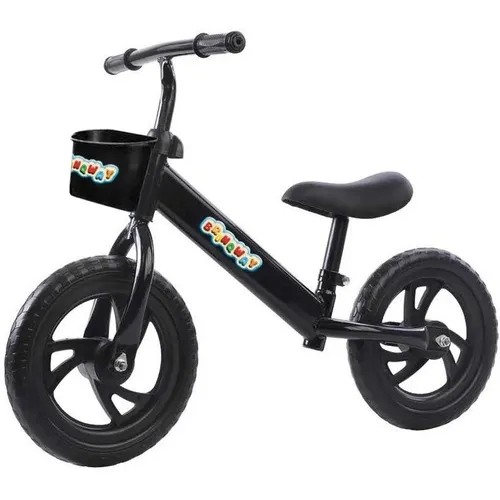 Bicicleta Infantil Aro 12 Equilibrio Sem Pedal Preto Foto 1