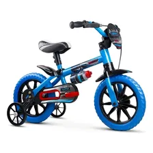 Bicicleta Infantil Aro 12 Menina Ou Menino Com Rodinhas Cor Azul Foto mini 1