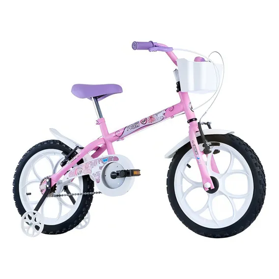 Bicicleta Infantil Aro 16 Track Bikes Pinky Foto 1