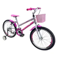 Bicicleta Infantil Aro 20 Fem Aro Aero Rodinha Branco Foto mini 1