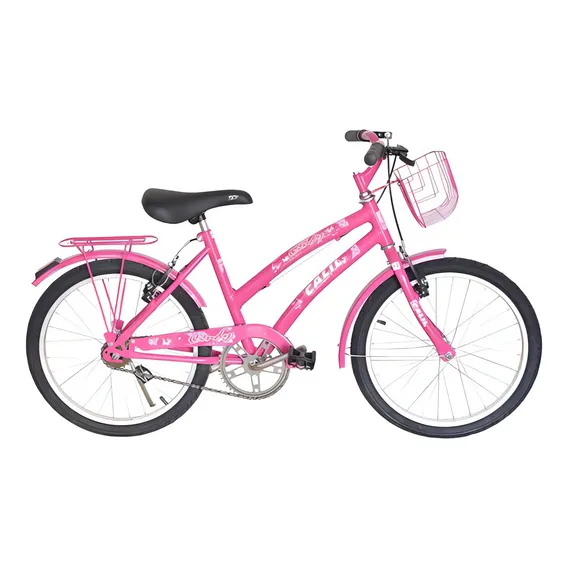 Bicicleta Infantil Calil Cindy Aro 20 Feminina - Rosa Foto 1