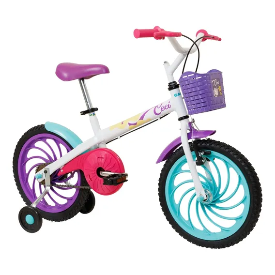 Bicicleta Infantil Caloi Ceci Aro 16 Branca Foto 1