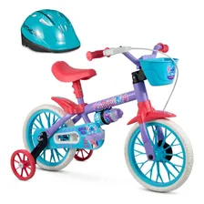 Bicicleta Infantil Com Rodinha Aro 12 Stitch Com Capacete Foto  mini 1