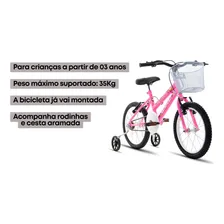 Bicicleta infantil infantil BKL Bikes Infantil Lady Girl R16 - rosa Foto mini 4