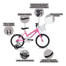 Bicicleta infantil infantil BKL Bikes Infantil Lady Girl R16 - rosa Foto mini 3