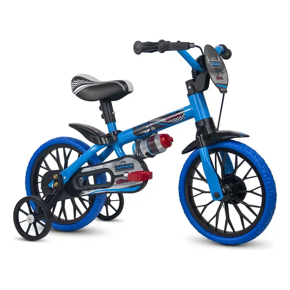 Bicicleta Infantil Nathor Aro 12 Veloz Menino Boy Azul Foto 1