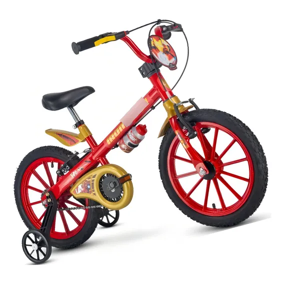 Bicicleta Infantil Nathor Aro 16 Homem De Ferro Bike Foto 1