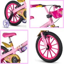 Bicicleta Infantil Nathor Aro 16 Princesas Disney Rosa Foto mini 2
