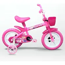 Bicicleta Infantil Track Bikes Arco Iris Aro12 Rosa Rodinhas Foto  mini 1
