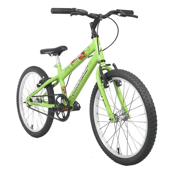 Bicicleta Juvenil Aro 20 Top Lip Mormaii Verde Kawasaki Foto 1