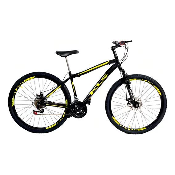 Bicicleta Kls Aro 29 Freio A Disco C/ Suspenção Cor Preto/amarelo Tamanho 18 Foto 1