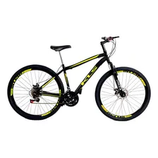 Bicicleta Kls Aro 29 Freio A Disco C/ Suspenção Cor Preto/amarelo Tamanho 18 Foto mini 1
