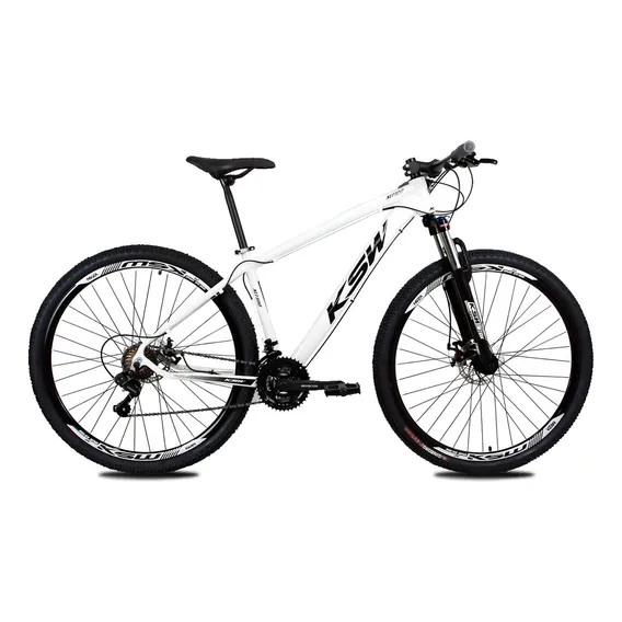 Bicicleta Ksw 29 Xlt Xlt Cambios Shimano 24v Cubo K7 + Trav Cor Branco Tamanho Do Quadro 19 Foto 1
