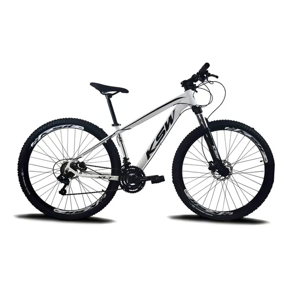 Bicicleta Ksw Aro 29 Freios Hidraulico 24v Câmbio Shima + K7 Cor Branco Foto 1