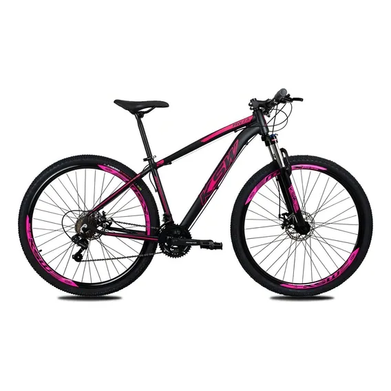 Bicicleta Ksw Aro 29 Xlt Shimano 24v Trava Freio Hidraulico Cor Preto/pink Tamanho Do Quadro 17 Foto 1