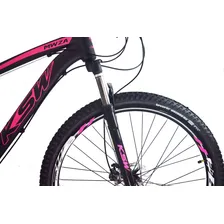 Bicicleta Ksw Aro 29 Xlt Shimano 24v Trava Freio Hidraulico Cor Preto/pink Tamanho Do Quadro 17 Foto mini 3