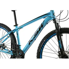 Bicicleta Ksw Aro 29 Xlt Shimano 24v Trava Roler + Hidraulic Cor Azul Foto mini  2