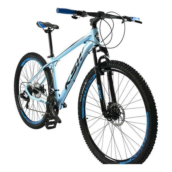 Bicicleta Ksw Aro 29 Xlt Shimano 24v Trava Roler + Hidraulic Cor Azul Foto 1