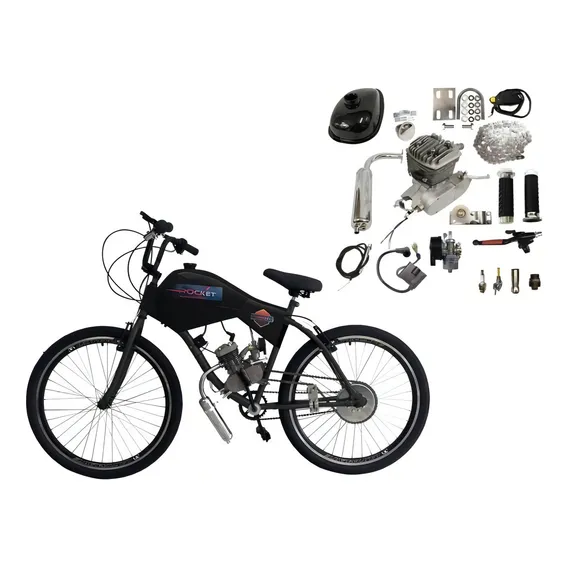 Bicicleta Motorizada Carenada Bicicleta Desmont + Kit Cor Preto Cadillac Foto 1