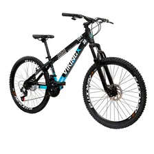 Bicicleta Mountain Bike Vikingx Tuff 30 Aro 26 - Preto/Azul Foto mini  2