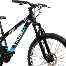 Bicicleta Mountain Bike Vikingx Tuff 30 Aro 26 - Preto/Azul Foto mini 3