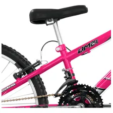 Bicicleta passeio urbana praia parque masculina Ultra Bikes Bike Rebaixada Aro 24 18 Marchas 2024 - rosa Foto mini 4