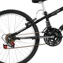 Bicicleta passeio urbana praia parque masculina Ultra Bikes Bike Rebaixada Aro 24 18 Marchas 2024 - verde Foto mini 3