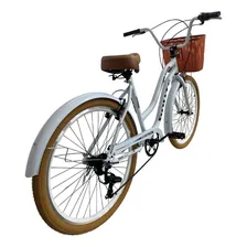 Bicicleta Retro Feminina Com Marcha Vintage Aro 26 Beach Foto mini 4