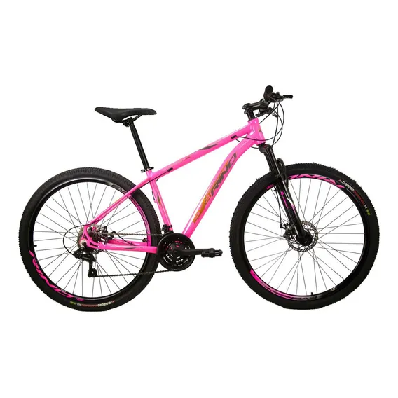 Bicicleta Rino Everest Aro 29 Disco 24v Câmbios Shimano Cor Rosa Foto 1