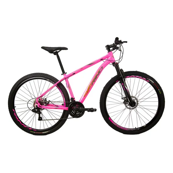 Bicicleta Rino Everest Aro 29 Shimano 24v Hidraulico + Trava Cor Rosa Foto 1