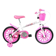 Bicicleta Track Bike Aro16 Pinky Cor Branco/Rosa Infatil Diversão Quadro 10