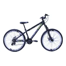 Bicicleta Viking Tuff 30 Freeride Aro 26 Preto Amarelo Neon Foto mini 1