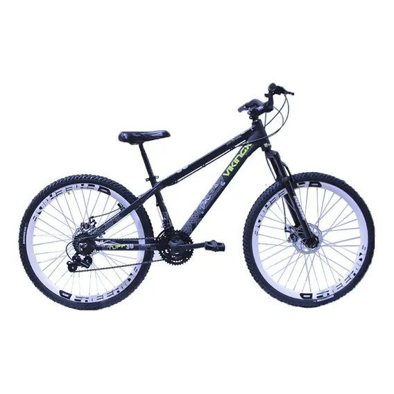 Bicicleta Viking Tuff 30 Freeride Aro 26 Preto Amarelo Neon Foto 1