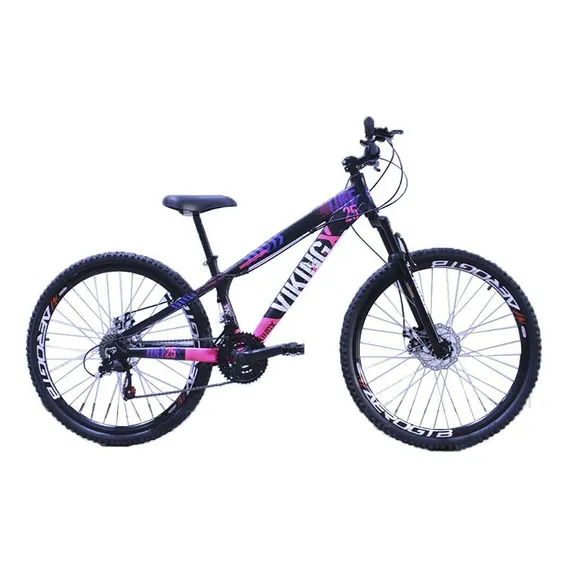Bicicleta Viking X Tuff 25/30 Aro 26 |21v Preto Rosa Foto 1