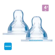 Bico De Mamadeira Antivazamento Fluxo Rápido 4m+ C/2 Un-mam Foto mini  2