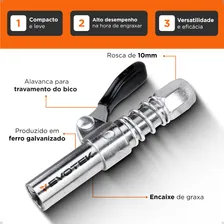 Bico Graxeiro Aplicador Graxa Bomba Engraxadeira Pneumática Foto mini  3