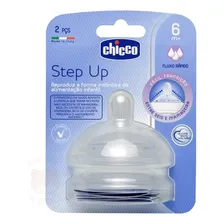 Bico Mamadeira 2 Unidades Step Up Fluxo Rápido +6m Chicco Foto mini 1