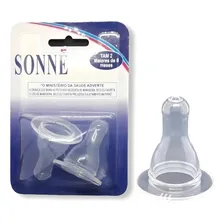 Bico Mamadeira C/2 Unidade 100% Silicone Marca Sonne Blister Foto mini 1