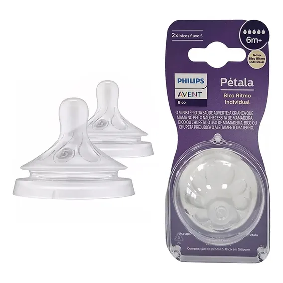 Bico Mamadeira Pétala 3.0 Fluxo Nº5 - 6m+ - Philips Avent Foto 1