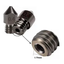 Bico Nozzle Mk8 1.75mm Aço Endurecido Impressora 3d - 0.4mm Foto mini 4
