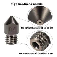 Bico Nozzle Mk8 1.75mm Aço Endurecido Impressora 3d - 0.4mm Foto mini  2