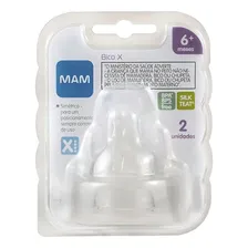Bico para mamadeira fluxo extra rápido silicone Mam Blister 2 unidades Foto mini  3