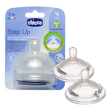 Bico Para Mamadeira Step Up 4m+ Fluxo Ajustável 2un - Chicco Foto mini 1