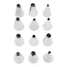 Bicos De Confeitar Jogo Bicos Inox Kit 12 Peças Foto  mini 1