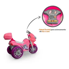 Biemme Sprint Turbo Mini Moto Elétrica Triciclo Menina C/ Capacete 12v Cor Rosa Foto mini 4